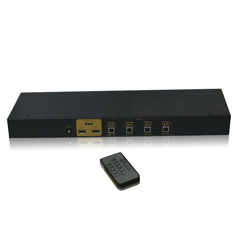 Hightek hk-4t1huk цифровой сигнал HDMI + KVM разветвитель 4 с пульта дистанционного
