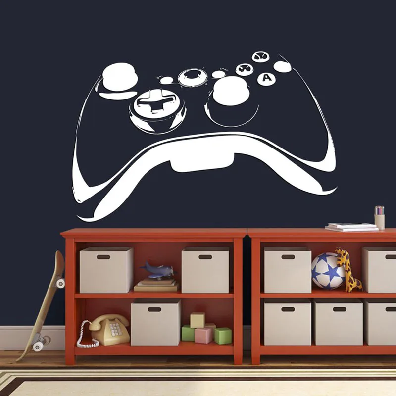 Ps4 контроллер видеоигр Наклейка на стену для мальчиков комната большой X-box домашний декор наклейка для детской комнаты Съемные Виниловые наклейки G129