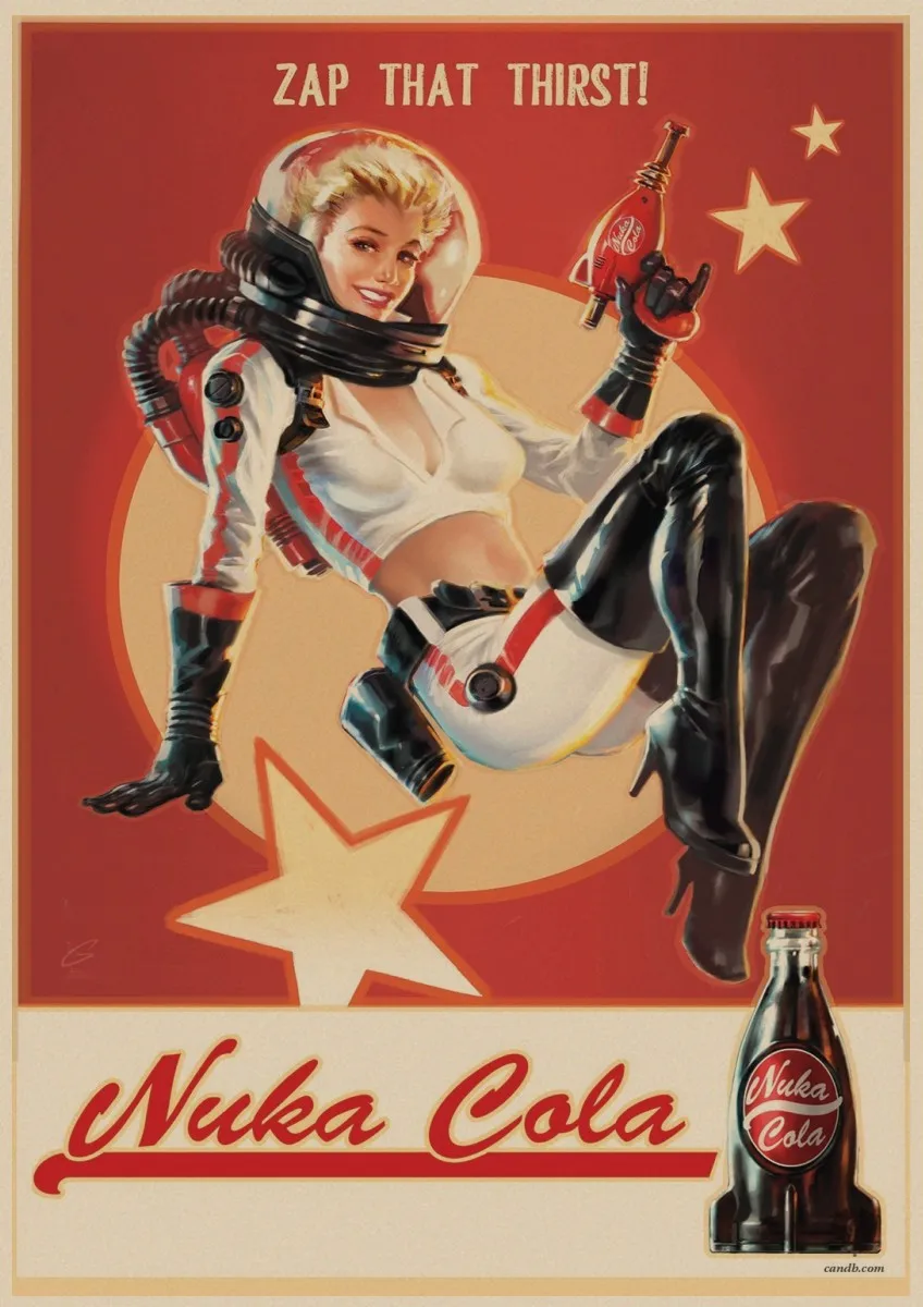 7 Fallout 3 4 игровой плакат Fallout серия игра Ретро плакат, крафт-бумага для бара кафе домашний декор Настенная роспись наклейка Z8 - Цвет: 7