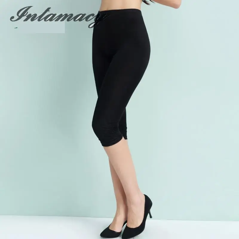 Женские шелковые леггинсы 100% натуральный шелк трикотажные двойные складные