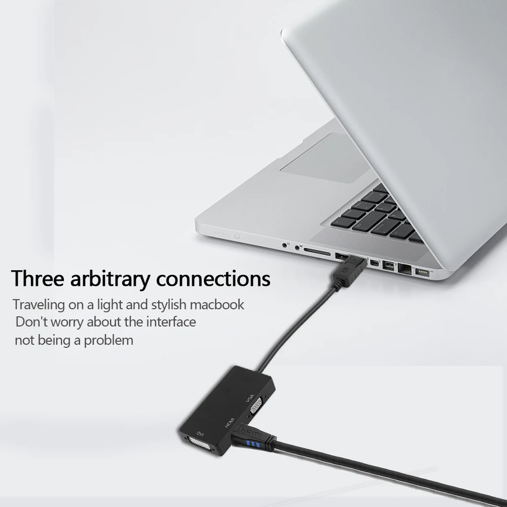 Конвертер кабель адаптер DisplayPort DP штекер к DVI HDMI VGA Аудио Женский дисплея порт
