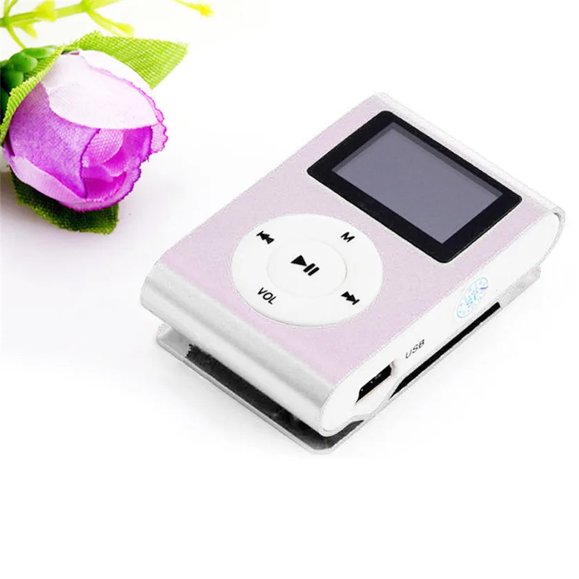 Лучшая цена Mini USB Клип MP3 плеер ЖК-дисплей Экран Поддержка 32 ГБ Micro SD карты памяти