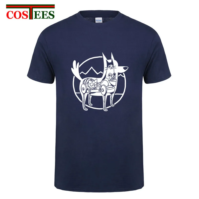 Забавные мужские футболки темно серая футболка для мужчин кошек наряд как собака