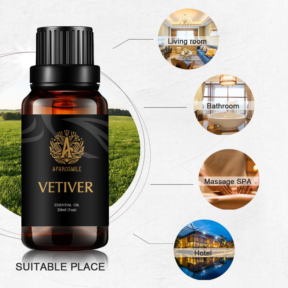 Эфирные масла Vetiver для ароматерапии диффузоры 100% чистое натуральное масло