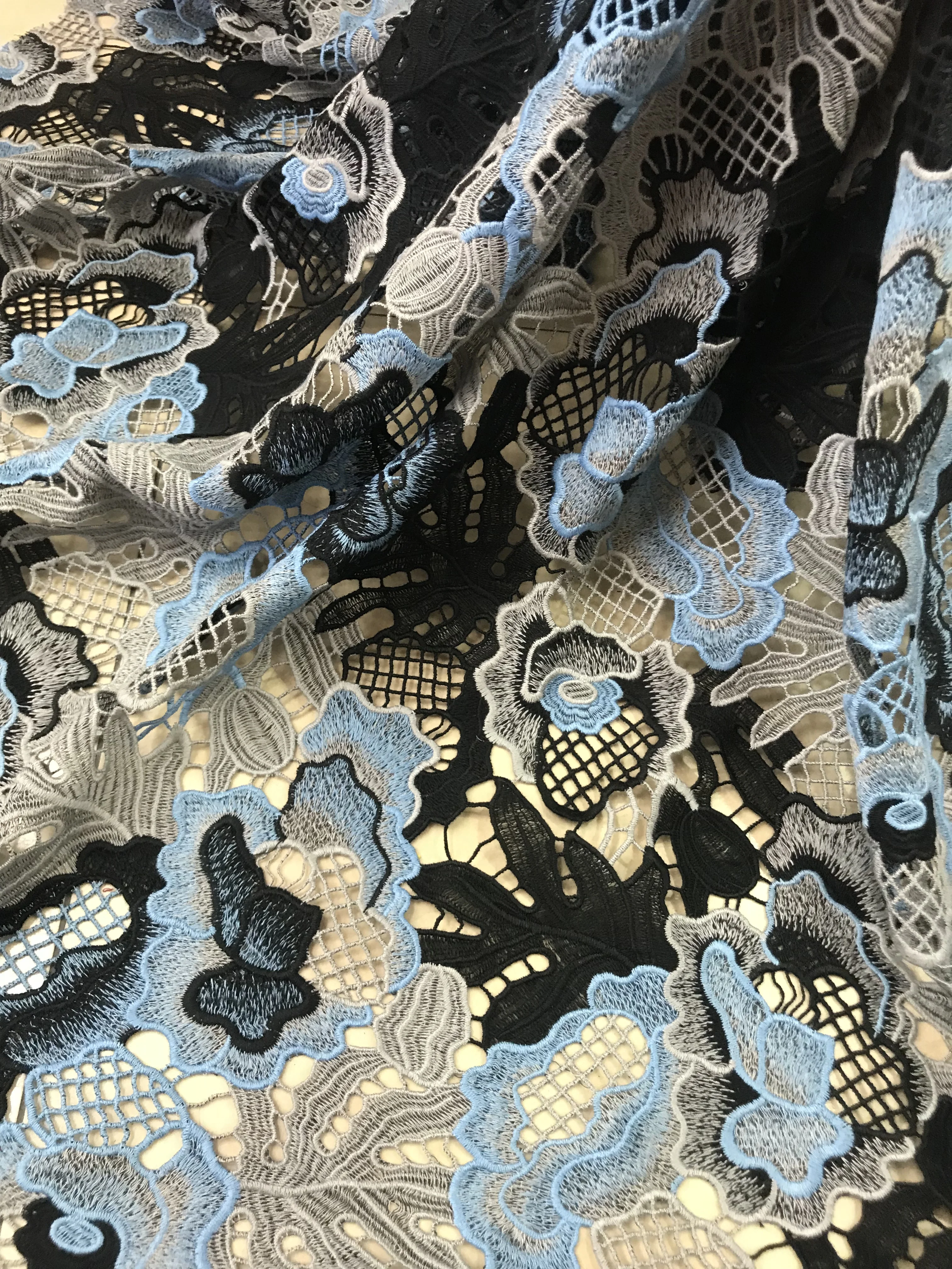 Новый дизайн и высокое качество 5 ярдов Красивая вышивка французская сетчатая