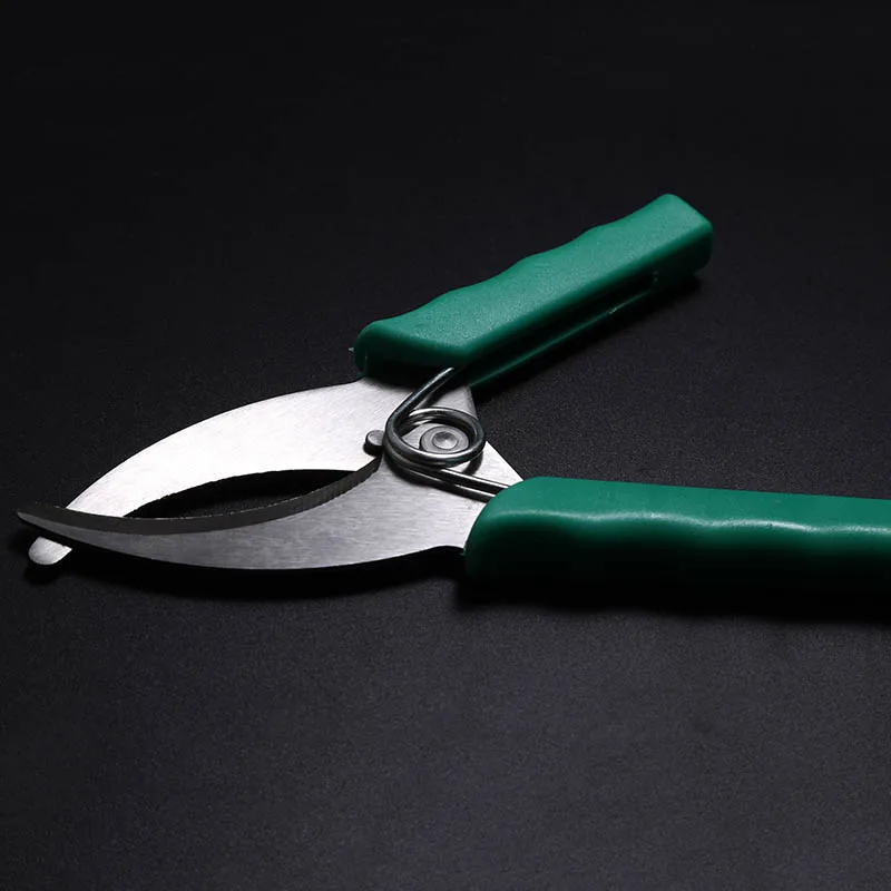Hot Farm Green Rubber Handle Cut Pruning Tree Scissors Garden Pruning Tools Fruit Tree Cherry Orchard Cutting Ring Knife