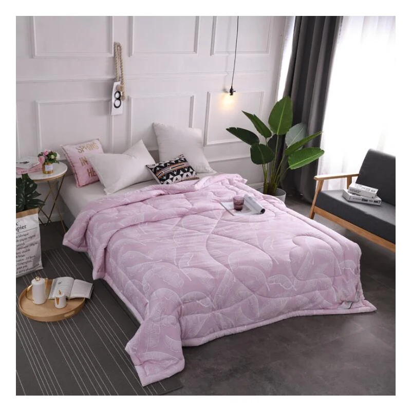 King size постельное шелковое одеяло королева новая ткань стеганое одеяла Colchas Para Cama