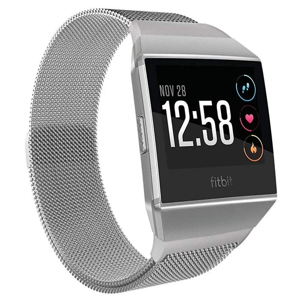 GXV Stainless Steel Milanese Magnetic Fitbit Ionic Replacement Sprot Strap Accessories for Ionic Fitbit Smart Watch Women Men