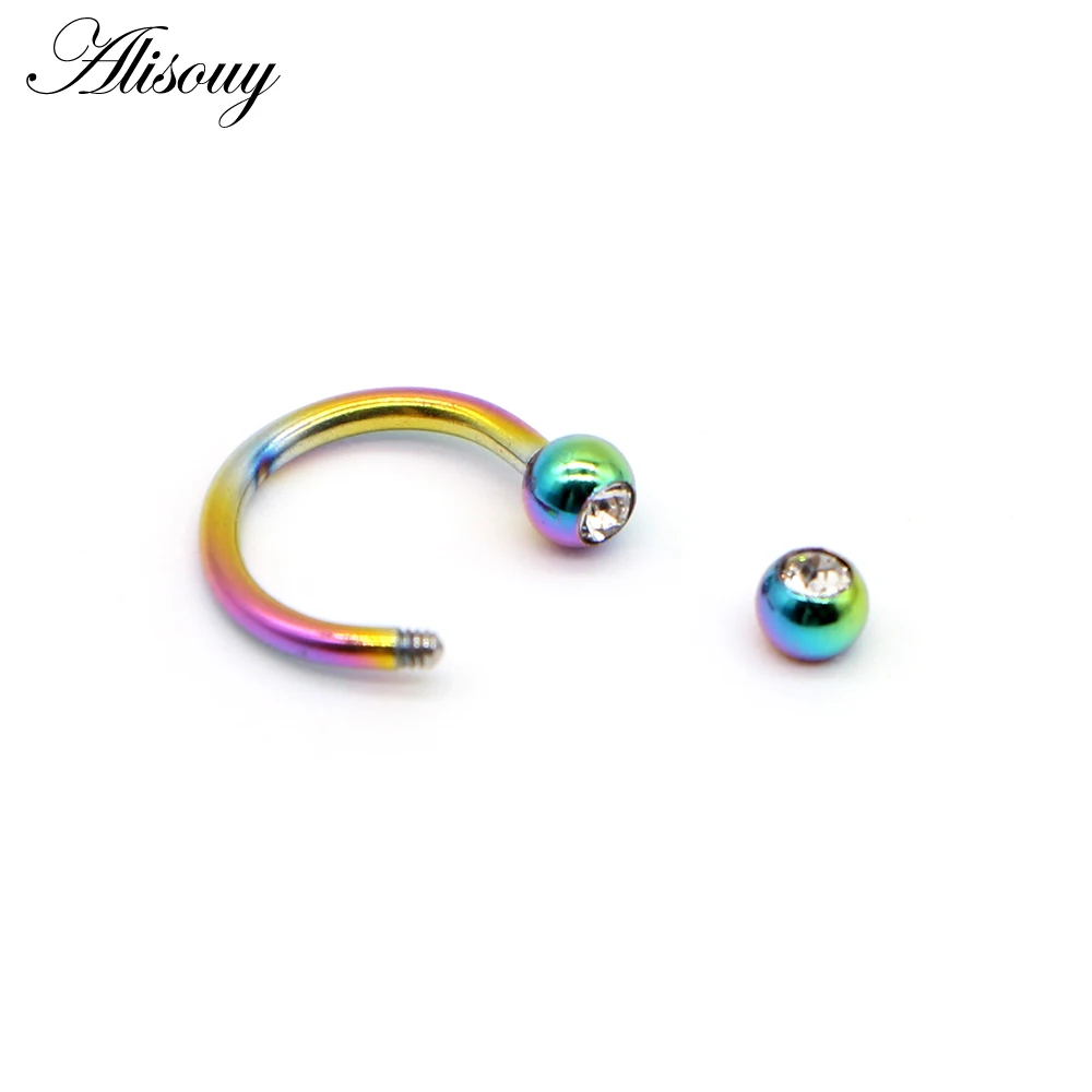 Alisouy 1 PCS Fashion Fake Septum Medical Titanium Nose Ring Silver Gold Body Clip Hoop For Women Septum Piercing Clip Jewelry