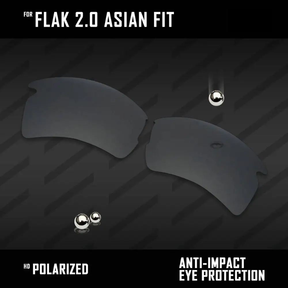 Black OOWLIT линзы для замены солнцезащитных очков Оукли Flak 2,0 Asian Fit OO9271 Поляризованные-разноцветные - Цвет линз: Black