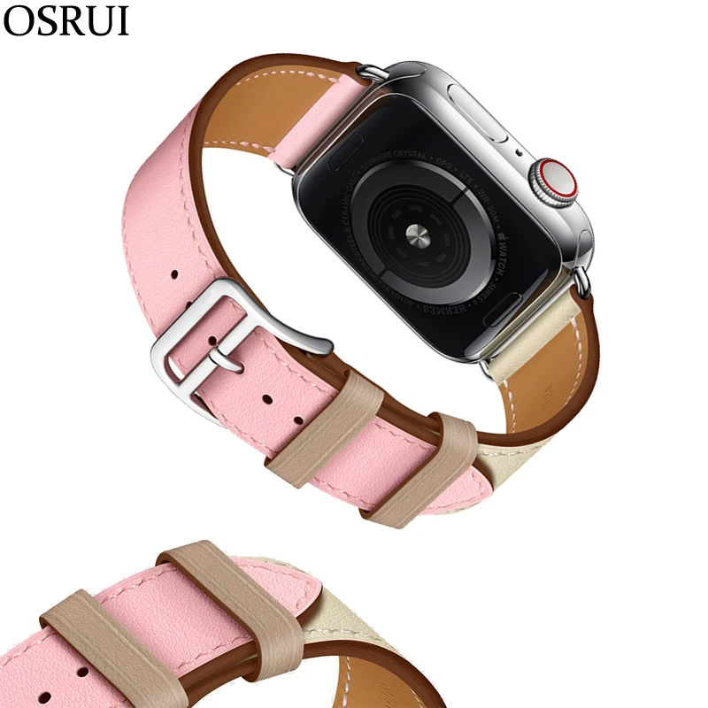 Кожаный ремешок для apple watch band 42 мм 44 40 38 браслета correa iwatch seeries 4 3 2