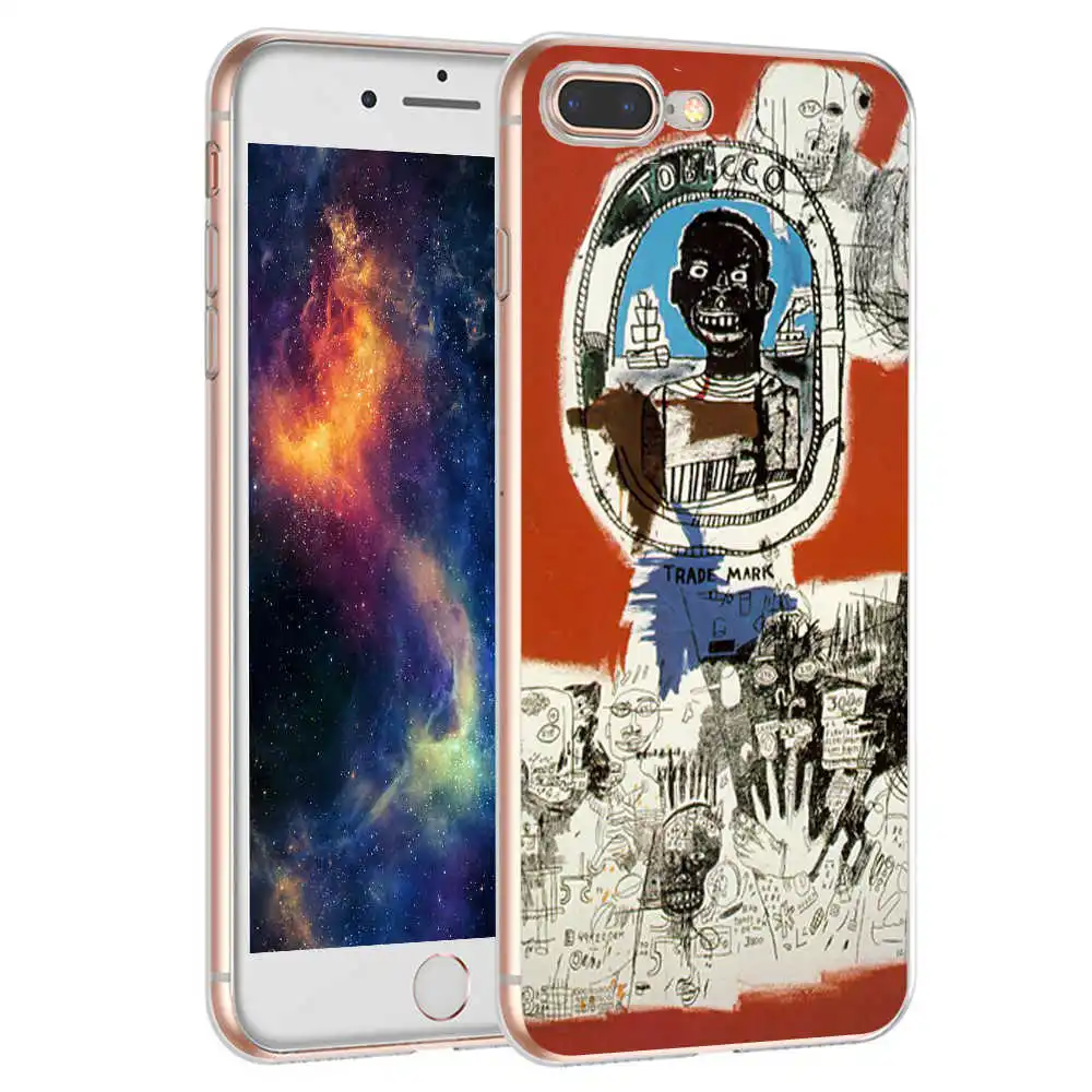 SJK2136015TM Minason, художественный чехол с граффити Jean Michel Basquiat для iPhone X, 5 S, 5S, XR, XS Max, 6, 6 S, 7, 8 Plus, мягкий силиконовый чехол для телефона, Fundas - Цвет: SJK2136015TM