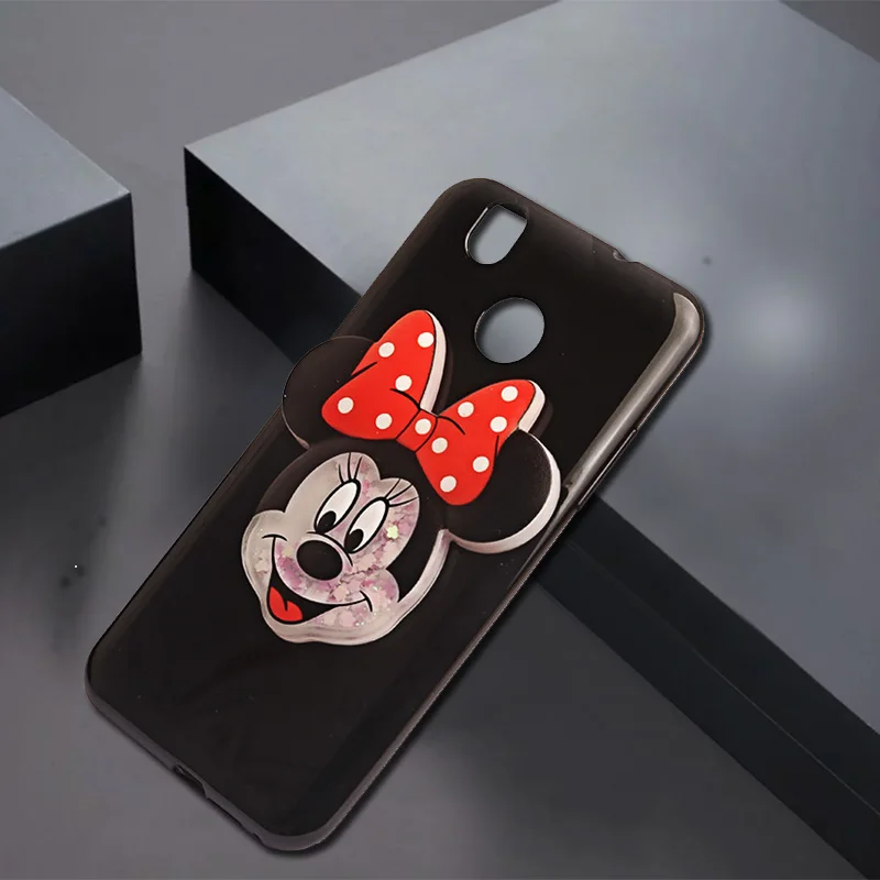 Чехол yelun для Xiaomi MIX MIX2 MIX2S 3D мультяшный Микки Минни Единорог жидкий зыбучий песок