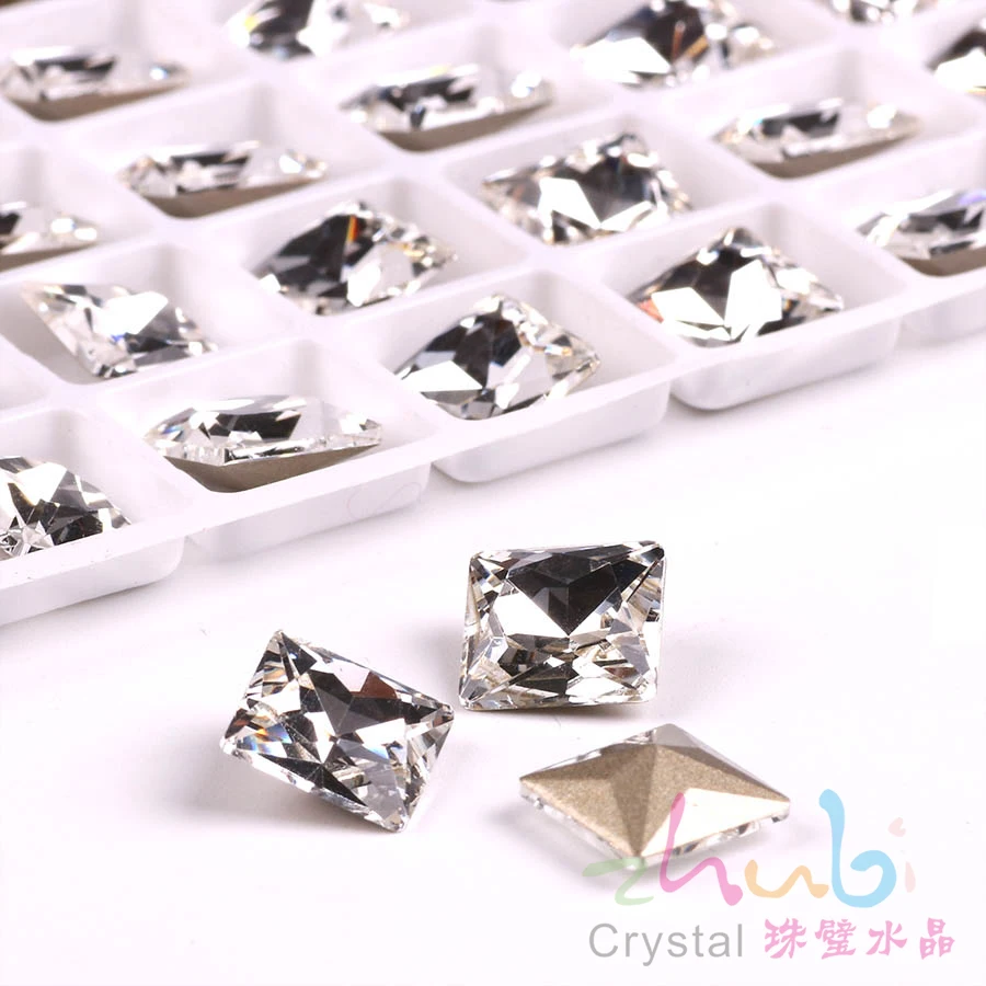 Хрустальные Квадратные бусины сделай сам 10/12 мм прозрачные чешские стеклянные
