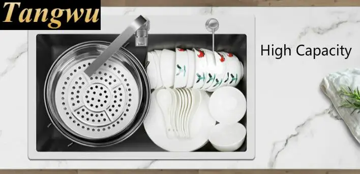 Бесплатная доставка Домашняя кухонная ручная раковина одиночный лоток