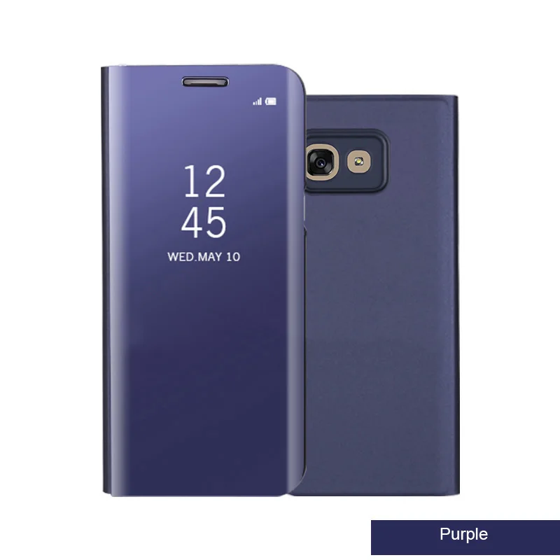 Роскошный кожаный умный зеркальный флип-чехол для телефона для samsung Galaxy S9 S8 Plus S7Edge S6Edge Note 8 J5 J7 чехол с прозрачным окошком