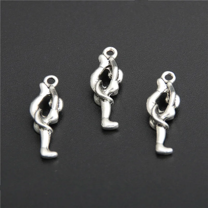 30 шт Серебряный цвет гимнастические украшения Подвески для девочек гимнастская