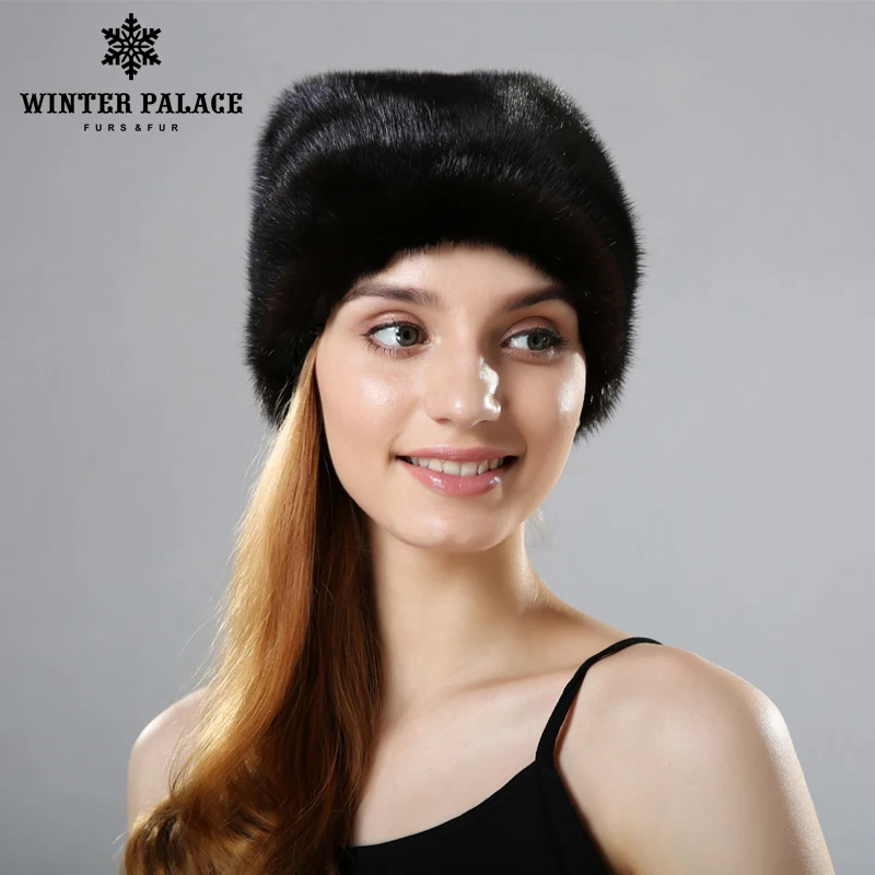 Меховая шапка для зимы весь реального норки Cap 2017 модные женские туфли шапочки