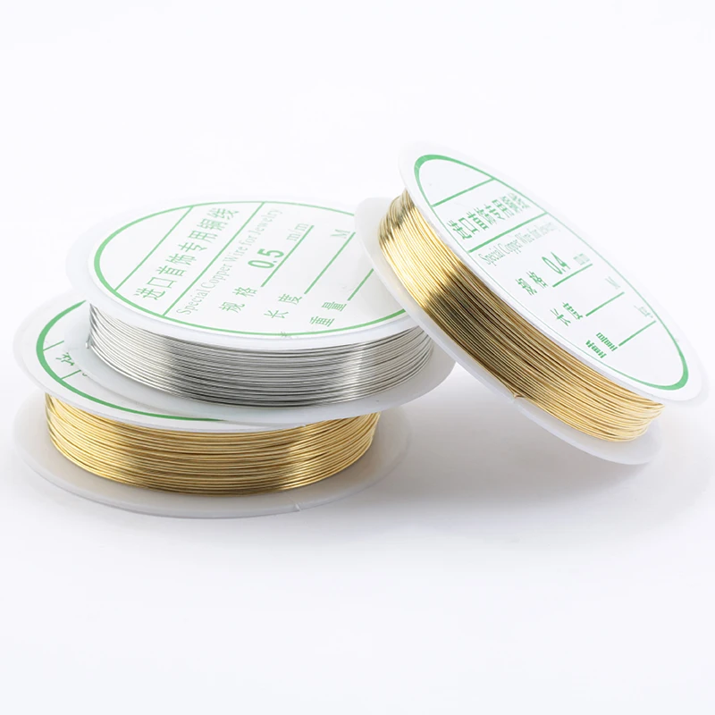 Медная проволока для бисероплетения Серебряного и золотого цвета изготовления