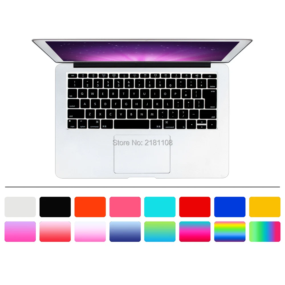Японский чехол для клавиатуры силиконовый Macbook New Pro 13 дюймов A1708 (версия 2016 без
