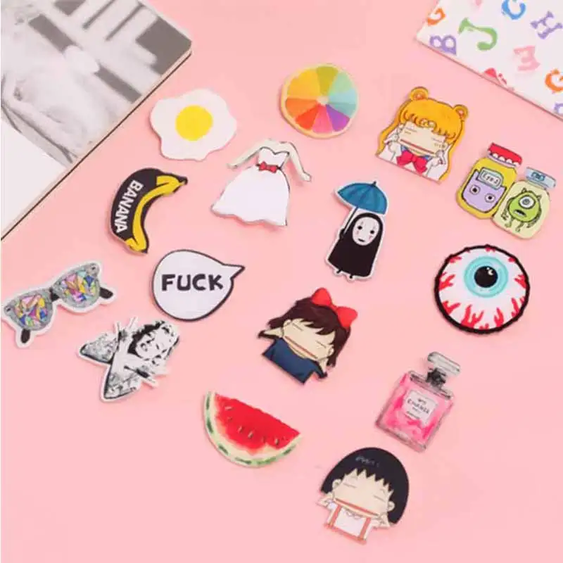 brooches for women Korean classic acrylic brooch Marilyn Monroe faceless male badge high quality sweater accessories | Украшения и