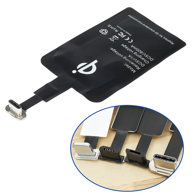 Универсальный Android Qi беспроводной зарядный приемник Micro USB Беспроводное зарядное