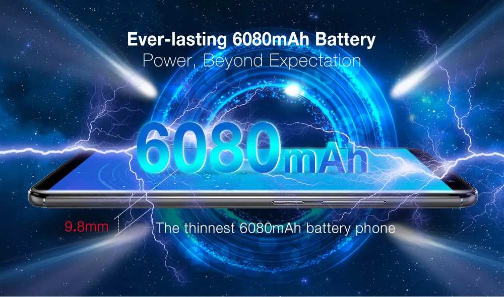 Ulefone power 3 Android 7,1 мобильный телефон 6," 18:9 FHD+ MT6763 Восьмиядерный 6 ГБ+ 64 ГБ 21 МП четырехъядерный камера 6080 мАч Face ID 4G смартфон