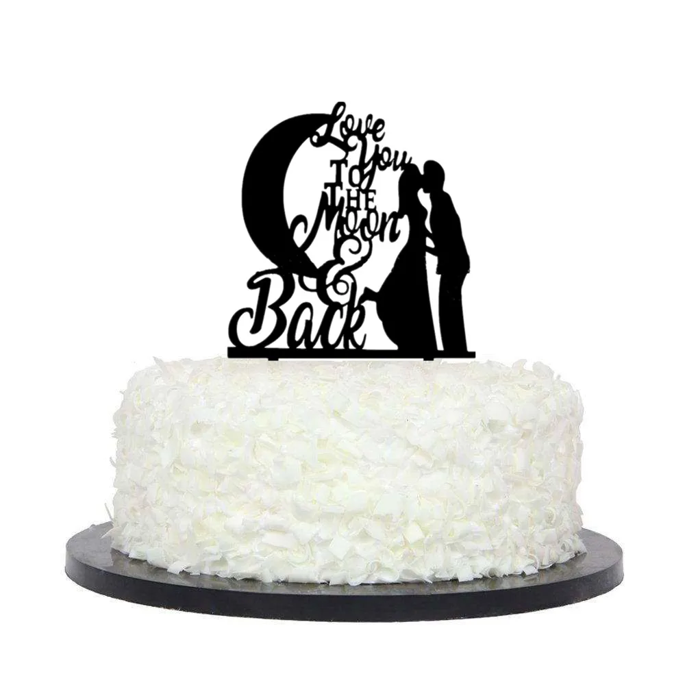 Cake Topper 62 Украшения на свадебный торт, фигурки из черного цвета в виде жениха и невесты Mr Mrs с кошечкой для маленьких собак торт топпера, свадебные Обручение вечерние украшения торта вечерние свадебные сувениры - Цвет: Cake Topper 62
