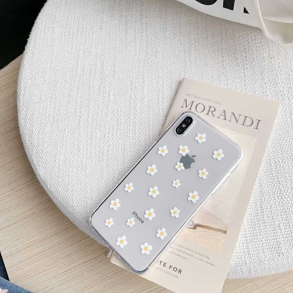 ORYKSZ Cute Flowers Phone Case For iphone XS Max XR X 6S 6 7 8 Plus Ultra Slim Transparent Soft Cases Cover | Мобильные телефоны и