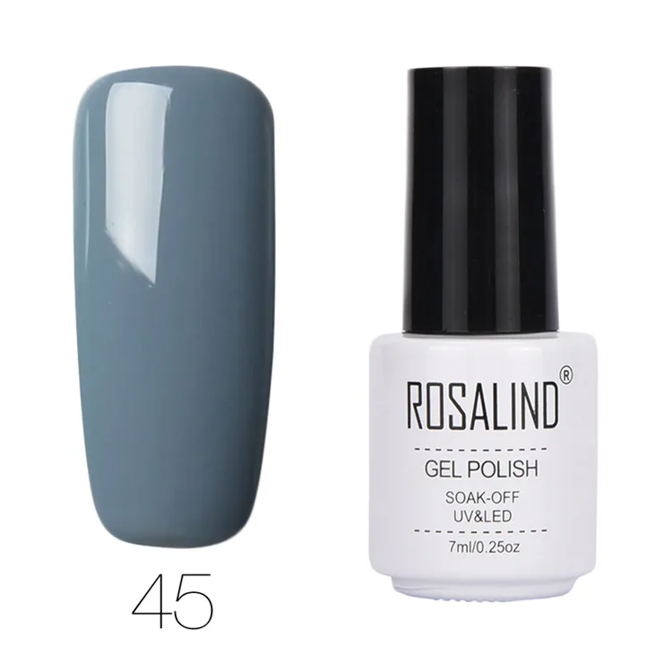 Rosalind, 7 мл, чистый цвет, s, Гель-лак для ногтей, горячее предложение, новинка, настоящий Гель-лак для ногтей, лак для дизайна ногтей, Выберите любой 01 из 58 цветов, лак - Цвет: 45