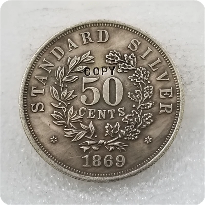 Копия копии 1869 Liberty Head Стандартный половина доллара шаблон копия