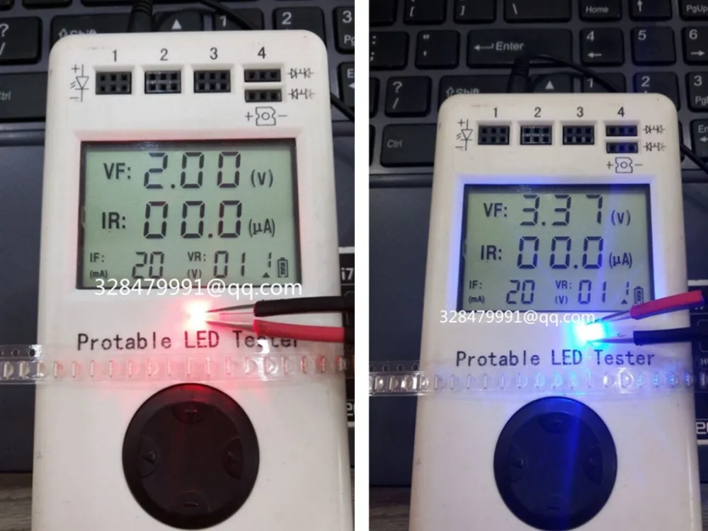 

(10Pcs/Lot)SMD LED 1204 Red blue Bicolor Side Emitting Led High brightness emitting tube 1206 LED 3.2*1.5 Everlight