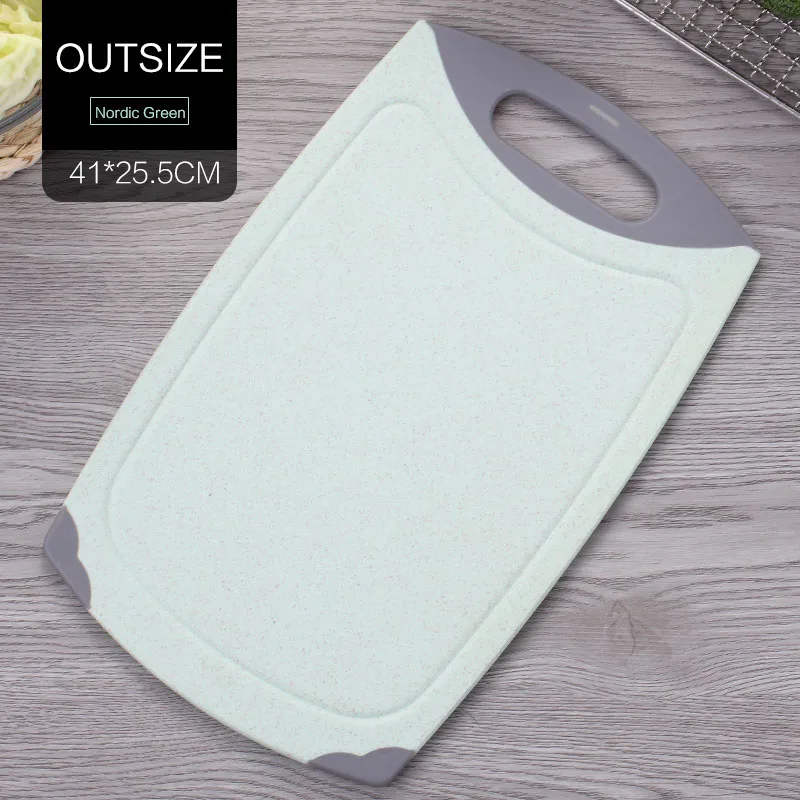 Green Extra Large WORTHBUY нескользящий режущий блок экологически чистый пшеничный соломенный разделочный блок кухонные фрукты еда Овощной доски кухонные аксессуары - Цвет: Green Extra Large