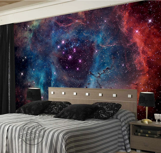 

The universe stars 3d custom wallpaper murals papel DE parede for KTV bar restaurant bedroom ceiling living room tv sofa wall