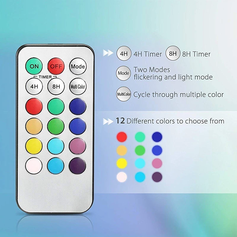 RGB 12 цветов затемняемый Светодиодный светильник под шкаф светодиодный шайба для шкафа шкаф витрина ящик шкаф кухонный ночник