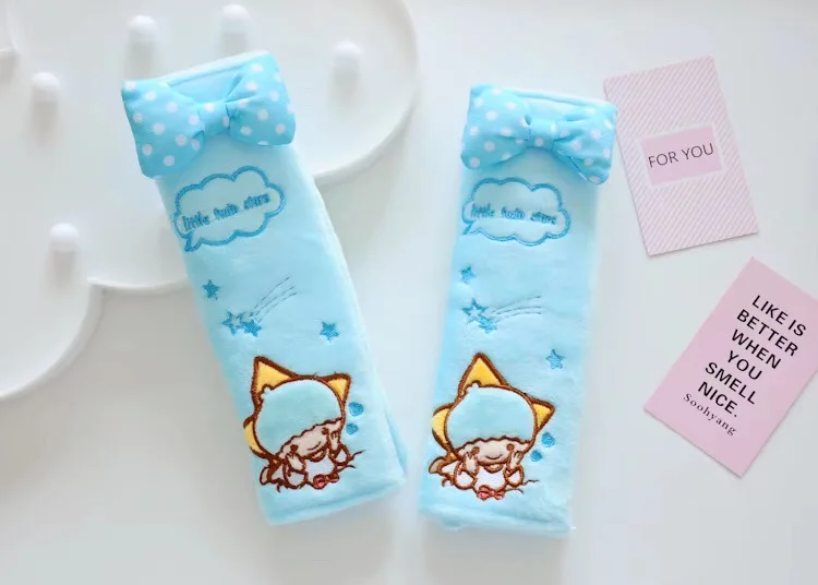 Мультфильм Плюшевая игрушечная кошка собака персонажи Little Twin Stars Мелодия автомобиль стул шеи Подушка ремень Обложка творческий подарок на день рождения#1067