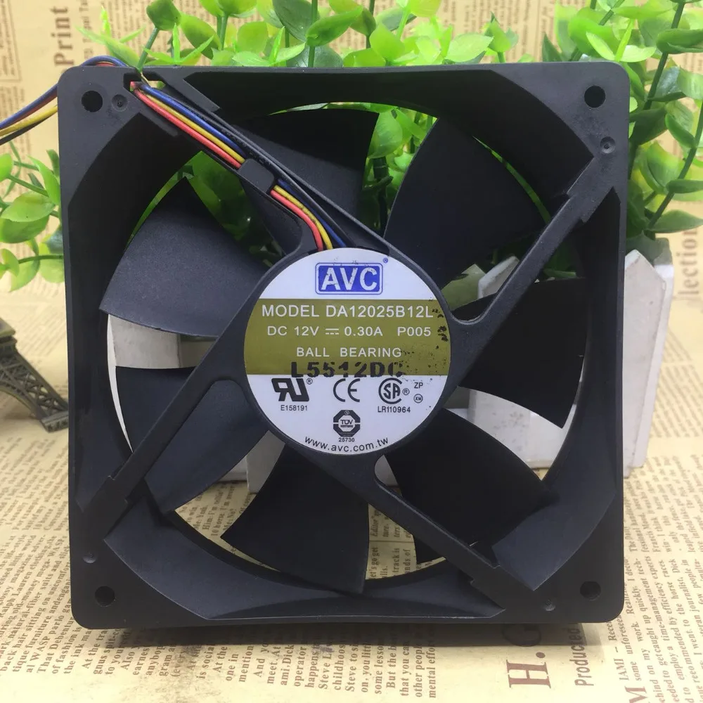 Новый Процессор охлаждающий вентилятор для DA12025B12L 12*12 см 120*120*25 мм 1225 12V 0.3A P005 4 Pin