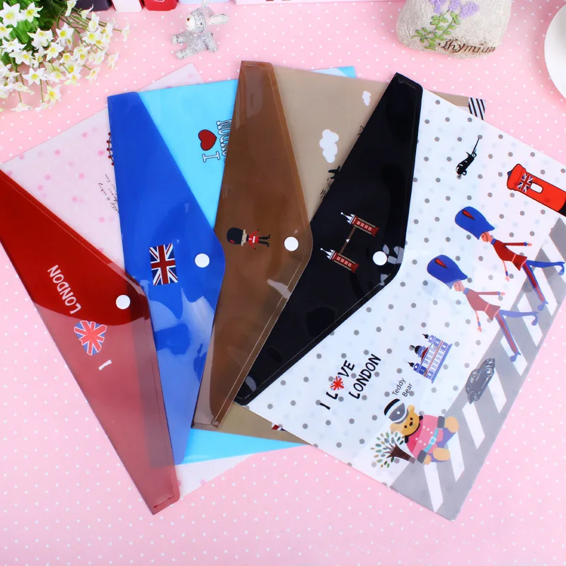 5 штук в партии A4 размер пластиковые Водонепроницаемый карман для документов