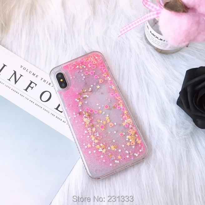 C-ku для Iphone X XS 8 7 PLUS 7plus 6 6S 3D жидкий зыбучий песок фрукты звезда Жесткий ПК ТПУ чехол