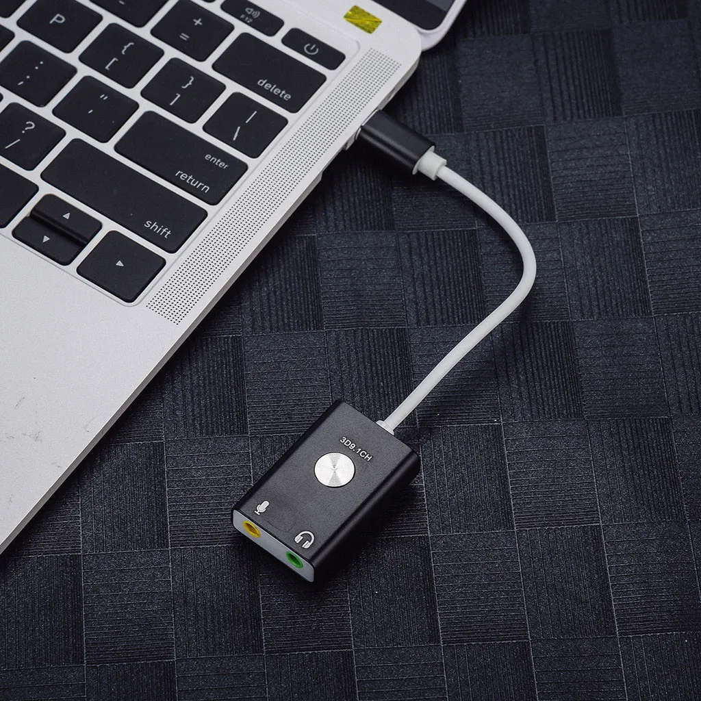 Внешний аудио адаптер USB Type C для наушников звуковая карта HIFI Magic Voice 9 1 3D CH ноутбука