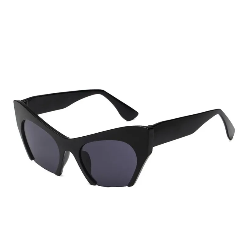 Полуободковые женские солнцезащитные очки кошачий глаз 2018 фирменные