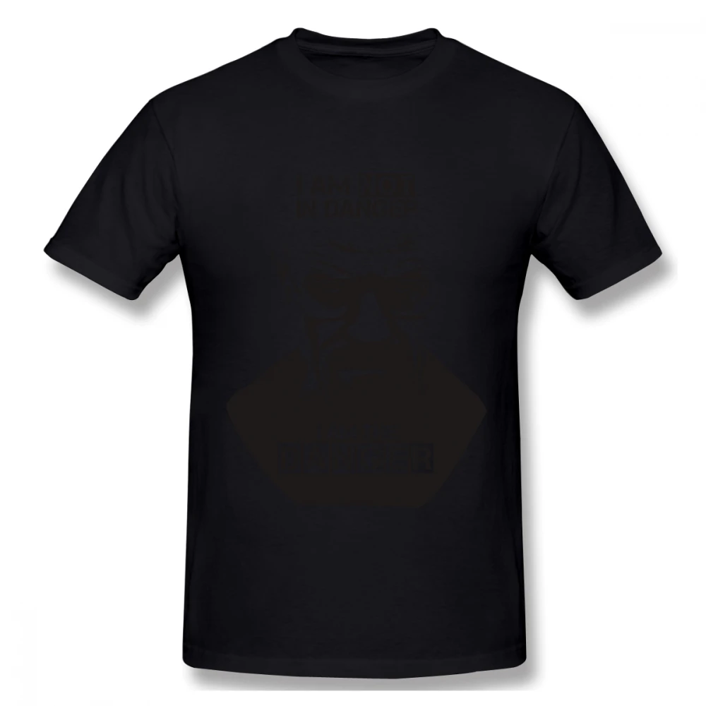 Большие размеры, ломающиеся, Bad Tees I Am The Danger Graphic Tees, Мужская Специальная футболка, популярная модная футболка с круглым вырезом - Цвет: Черный