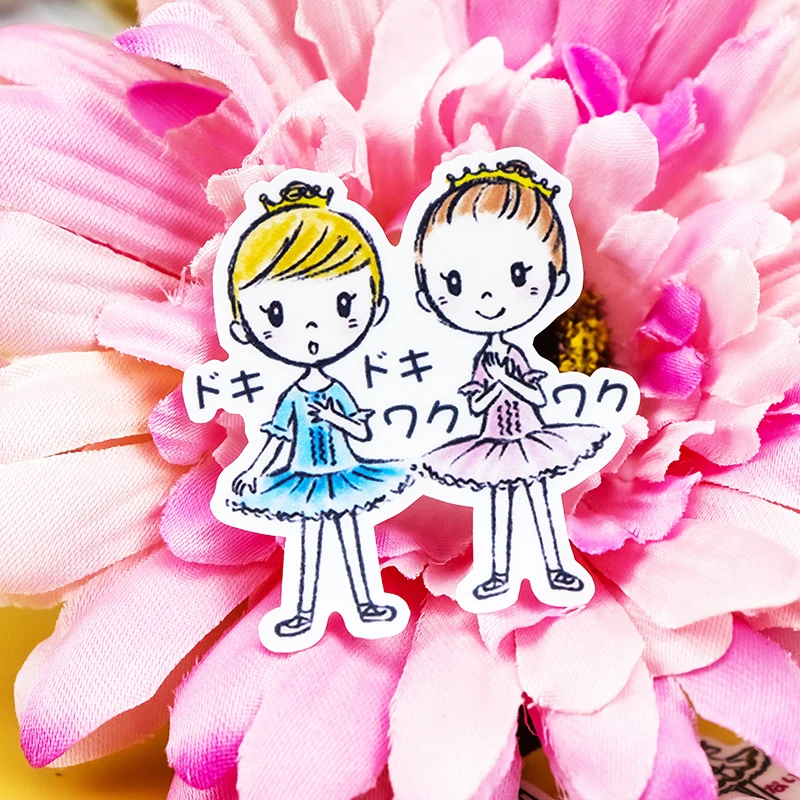 40 шт. креативные милые самодельные балерина 3 DIY животных телефон Стикеры s Дневник украшения Стикеры скрапбукинга ребенок