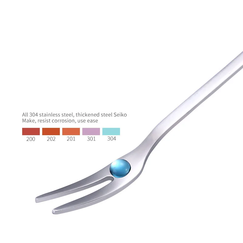 6 шт./компл. кухонные принадлежности из нержавеющей стали для фруктов вилки в