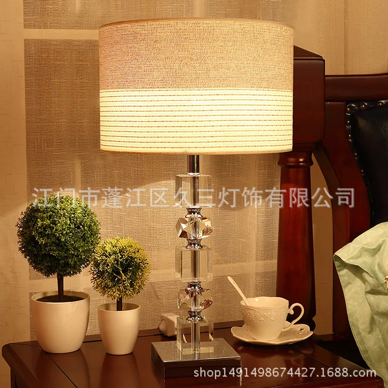Туда Американский Стиль K9 Хрустальная настольная лампа для спальни смешанный