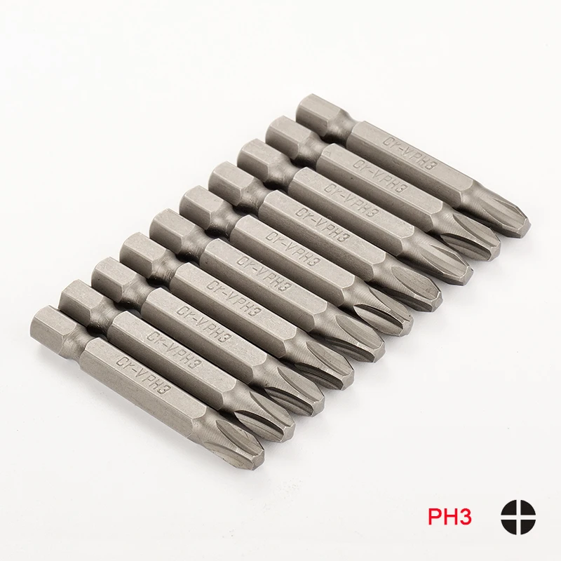 Сверло PH0 PH1 PH2 PH3 10 шт. нескользящее сверло CRV 1/4 дюйма с шестигранным хвостовиком