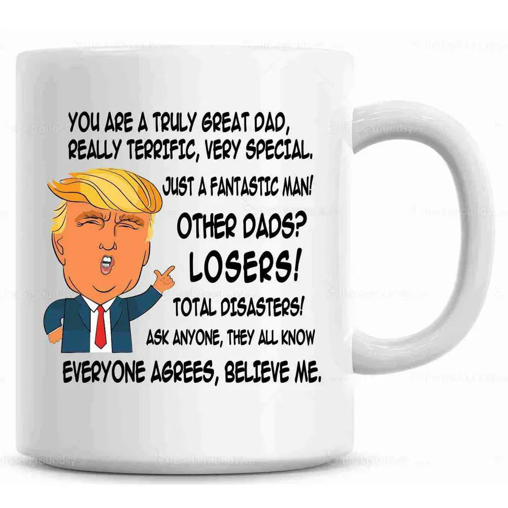 Новый Забавный Дональд Трамп большой папа кофейная кружка подарок для папы чашка