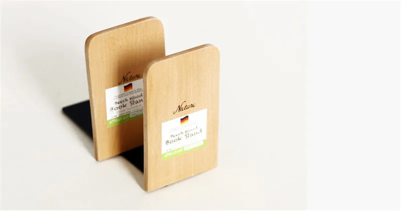 Square head Книжный держатель для книг, подставка для книг из натурального дерева, совершенно Противоскользящий офисный товар - Цвет: Square head