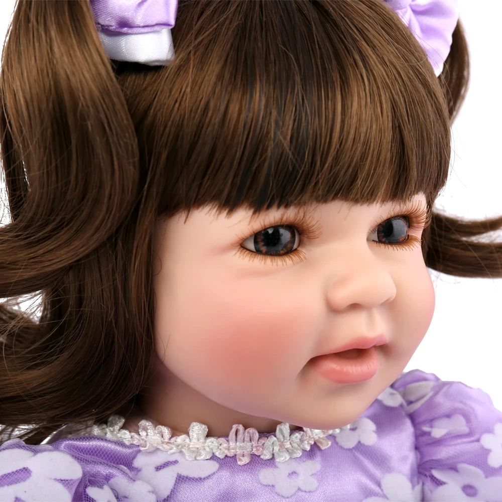 NPKDOLL 20 дюймов новорожденные младенцы силиконовые куклы для девочек длинные
