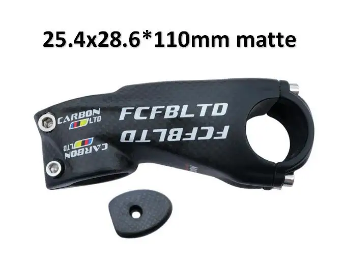 matte FCFB сверхлегкий 3 k вынос руля из углеродного сплава дорога велосипед вынос руля для велосипеда 31,8 мм 25,4 мм передняя вилка для горных велосипедов ствол 28,6 мм 50-120 мм - Цвет: matte